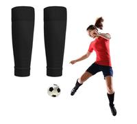 Football Sock Sleeves,Team Leg Sock Sleeve,Soccer Shin Guards Sleeves,Elastic Shin Pad Sleeves,Cut Football Socks,Unisex Tubes Tubes,Soft Calf Sleeves,for Football Running or Training Beginner (Black)