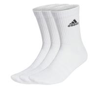 adidas Unisex Cushioned Crew Socks 3 Pairs, White/Black, 4.5-6