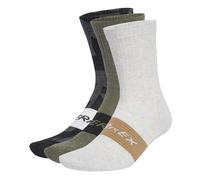 adidas Unisex TERREX MULTI 3 PACK SOCK, Black/Olive Strata/White, 10.5-12.5
