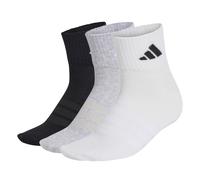 adidas Unisex THIN&LIGHT SPORTSWEAR ANKLE SOCKS 3 PAIR PACK, medium grey heather/white/black, 4.5-6