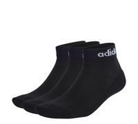 Adidas Linear Ankle Socks – Cushioned, Unisex, 3 Pairs – Black/White Size 6.5-8