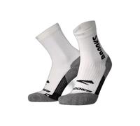 Brooks Ghost Crew Socks I Performance Running Cushioned Socks with Arch Support for Men & Women, White/Br Crew, 9