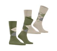 Football Socks Burlington Everyday Argyle (x2) Green 40/46