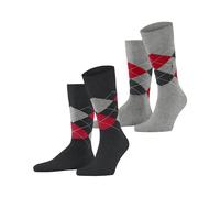 Football Socks Burlington Everyday Argyle (x2) Gris 40/46