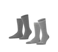 Football Socks Burlington Everyday Stripe (x2) Grey 40/46