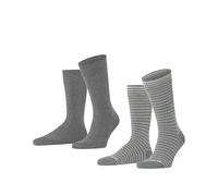 Football Socks Burlington Everyday Stripe (x2) Gris 40/46