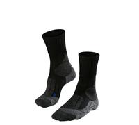 FALKE Men's TK1 Adventure Cool M So Lyocell Functional Yarn Thick Anti-Blister 1 Pair Hiking Socks, Grey Asphalt Melange 3180, 11-12.5