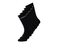 Jack and Jones Men 5 Pack Crew Socks Black 7-11