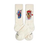 Football Socks Jimmy Lion Basquiat Heads 1982 Beige 41/46