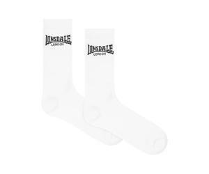 Football Socks Lonsdale Gilbert (x6) Blanc 39-42