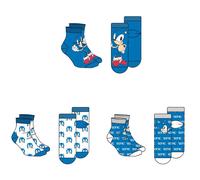 Football Socks Sega Sonic The Hedgehog (x3) Bleu 39/45