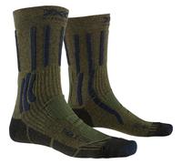 X-Socks Men Trek x Cotton Socks - Forest Green/Midnight Blue, Size: 42-44
