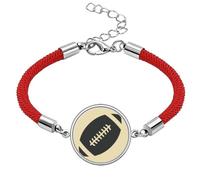 Football Sport Simple Geometry Pattern Lucky Red String Bracelet Rope Bracelet Handmade