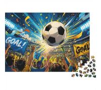 Football Stadium Crowd 1000pcs Mini Puzzle For Family Challenging | 38x26cm Cardboard Living Room Decor Durable Structure Gathering Gift Brain Training