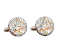 Football Stadium Map Cufflinks, Birmingham City Ground Map Cuff links, St Andrews Map Cufflinks, Round Football Cuff Links