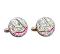 Football Stadium Map Cufflinks, Chelsea Ground Map Cuff links, Stamford Bridge Map Cufflinks, Round Football Cuff links