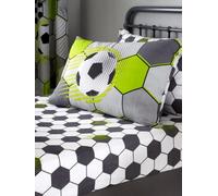 Football Stamp Single Fitted Sheet And Pillowcase Set
