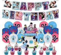 Football Star Messi Birthday Party Decorations Supplies for Kids: Balloons, Banner, Cake Toppers Cupcake Toppers Cake Decoration