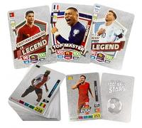Football Stars Trading Cards Collection, 55 Cards Set, Gold Silver Black Editions, Soccer Legend (argent)