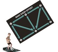 Football Step Training Mat, Football Practice Mat, Football Training Equipment, Agility Footstep Training Mat, Improves Leg Coordination and Practice Ball Control Rhythm