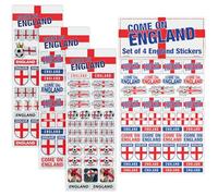 Football Stickers England National Team Over 115 Stickers Soccer Set of 4 Sheets Sticker Pack for Scrapbook, Crafts, Party Bag Fillers, Decorating for All Ages