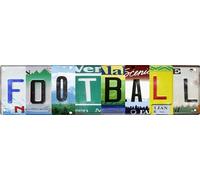 Football Street Sign Retro Funny Wall Decor Metal Tin Signs Fall Season Horror Theme Inappropriate Humor Bar Home College Dorm Decor 16x4 in
