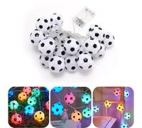 Football String Lights 3m 20LEDs World Cup Decorative Lights Colorful Light Battery Operated Soccer Shaped Fairy Light Boys Bedroom Accessories for Indoor Outdoor Home Bedroom Garden Party Birthday