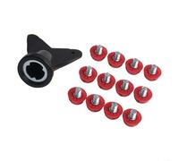 Football Studs Replacement Spikes Soccer Cleats, Plastic Anti-Slip Boot Studs Professional Training Set, With Installation Tool 7Mm 10Mm Green Red(Red 7mm+10mm)