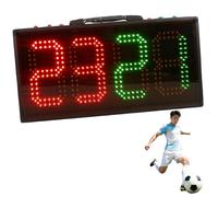 Football Substitution Board, 0-99 LED Digital Display Scoreboard with 2200mAh Battery & Single/Double-Sided, Electronic Substitution Board for Team Sports, Football Match Double-Sided
