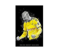Football Superstar Erling Braut Haaland Poster Canvas Poster Bedroom Decor Sports Landscape Office Room Decor Gift Unframe-style 12x18inch(30x45cm)