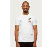 Football Sweep England Chest Pocket Print Euro T-Shirt Sooty White XL