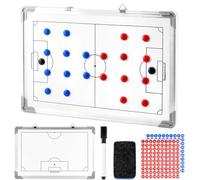 Football Tactics Board, Magnetic Football Tactics Strategy Board, 18'' x 12'' Coaching Whiteboard with Magnets Marker Pen, Coach Training Equipment for Teaching and Game Plan, Coach Gifts