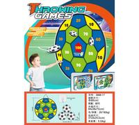 (Football target + 3 football darts) Indoor golf toy Velcro football light flying dart interactive toy