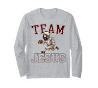 Football Team Jesus Christian Faith Bible Game Day Sports Long Sleeve T-Shirt