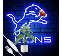 Football Team Neon Sign, Cool Dimmable Light Up Football Team Logo Hanging USB Powered for Wall Decor, Man Cave, Bedroom, Game Room Deco, Birthday Christmas Merch Gift for Boys Fans (Liyns)