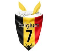 Football Themed Dog Bandana, Adjustable Triangle Dog Neckerchief Scarf for Small Medium Dogs Puppy Cats, Printed Country Name and Number, For Daily Wear & Sports Fan Gift