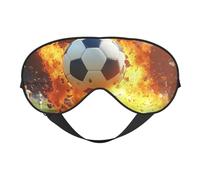 Football Through The Wall Print Sleep Mask with Adjustable Strap, Comfortable Eye Cover for Travel, Yoga, Napping, Sleeping & Relaxation