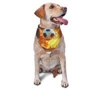 Football Through The Wall Printed Graphic Pet Triangle Scarf For Dogs & Cats, Adjustable Cute Pet Bandana For & Photo Shoots