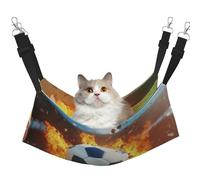 Football Through The Wall Printed Pet Hammock - Sleeping Hammock For Cats, Rabbits, Ferrets, Puppies, Small Animals