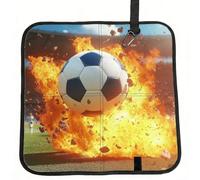 Football Through The Wall Sitting Pad Foldable Seat Cushion Waterproof Lightweight Camping Seat Mat With Hook For Hiking Stadium Airplane, Sitting Pad