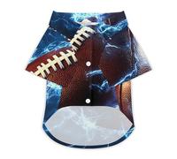 Football Thunder Dog Shirt for Dogs & Cats Breathable Short Sleeve Pet T-Shirt Lightweight Dog Summer Tops M