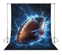 Football Thunder Photo Backdrop Polyethylene Studio Background for Photography Video Broadcast Photoshoot