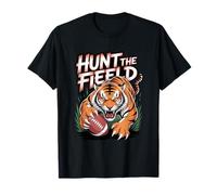 Football Tiger Hunt The Field American Big Match T-Shirt