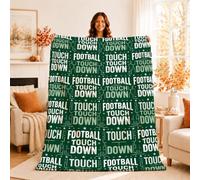 Football Touchdown Sports Quote Typography Throw Blanket 50x60 Inch