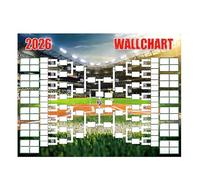 Football Tournament 2026 Team Tournament Poster Interactive Wall Chart Foldable 53x37cm Handwritten Waterproof Erasable Watercolor Design for Fixtures Results Perfect Soccer Fan Gift Bedroom Pub Decor