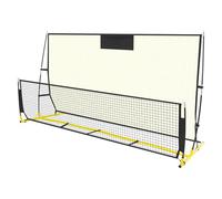 Football Training Equipment Adjustable Football Rebounder Net Soccer Training Equipment for Kids & Adults Portable Kickback Target Goal for Shooting & Passing Practice Folding Design for Garden/Backya
