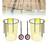 Football Training Equipment Set,Includes 2 Top Bins Football Targets and 2 Pcs Hanging Targets,Easy to Attach and Detach,Top Bins Net for Goal for Kids Adults Shootings Accuracy Training