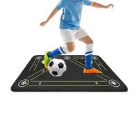 Football Training Mat | 51 x 79 cm Anti-Skid Shock Absorption - Controlled Slide Training Mat for Foot Exercises for Ball Control and Foot Play