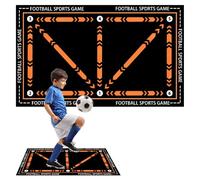 Football Training Mat,60x90cm Football Footstep Training Mat Football Mastery Mat Non Slip Shock Dribble Silent Football Mat Training Soccer Training Mat Improve Football Skills Mat for Teens (Orange)