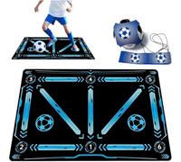 Football Training Mat, 90 x 60 cm, Non-Slip Silent Football Mat with Adjustable Belt for Football Training for Children Adults